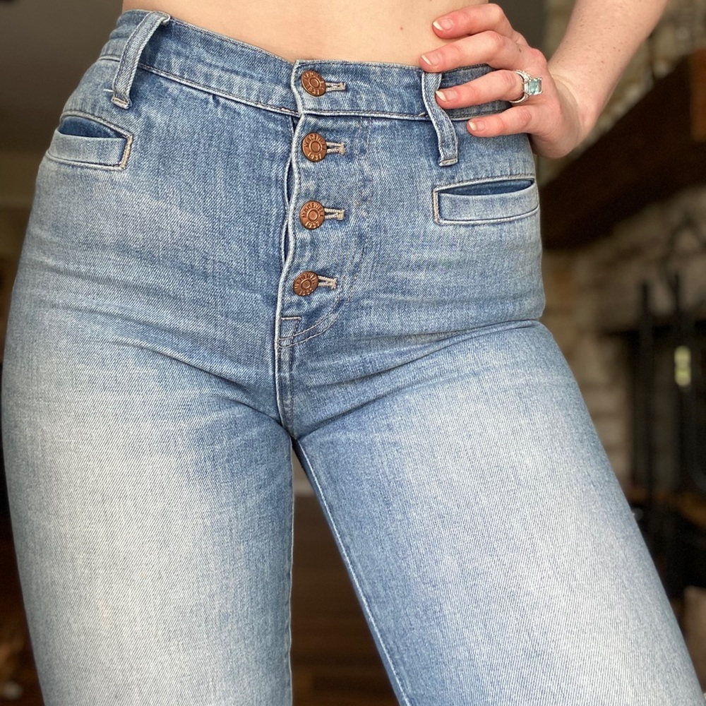 Cropped Flare Madewell Light Wash Jeans